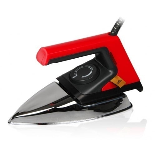 Eta 724690000 Bügeleisen Trocken-Bügeleisen Edelstahl-Bügelsohle 1000 W Rot, Edelstahl