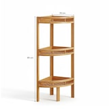 thumbnail of Estante de canto em bambu com 3 níveis Canoply 85x29x29cm Natural 7house