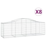 thumbnail of vidaXL Gabionen mit Hochbogen 8 Stk. 200x50x60/80 cm Verzinktes Eisen