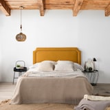 thumbnail of Tête de lit tapissée Leonor 140x60 cm Moutarde, Clous en Marron