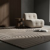 thumbnail of Teppich Wohnzimmer Boho Pflegeleicht Waschbar Schlafzimmer OEKO-TEX Beige 80x150 cm Fußbodenheizung geeignet – LAVAREDO von Kadima Design