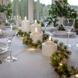 thumbnail of LED Kerze Flamme Echtwachs warmweiße 3D Flamme H: 12cm Batterie Timer weiß