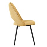 thumbnail of ML-Design Esszimmerstühle 4er Set Senfgelb – Stoffbezug, Rückenlehne, schwarze Metallbeine, Polsterstühle für Esszimmer Wohnzimmer Küche Büro