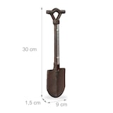 thumbnail of Relaxdays Außenthermometer analog, Gusseisen, Garten Thermometer Wand, antikes Spaten-Design, H x B: 30 x 9 cm, braun