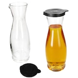 thumbnail of 2x MIA MISURA Wein-Karaffe mit Deckel schwarz 1L geeicht Glas-Krug Saft Wasser