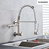 thumbnail of Björn|Catering Grifo monomando de pared agua fría plata|grifo cocina profesional acero inoxidable dos duchas|grifo fregadero doble pared restaurante