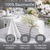 thumbnail of 50er Set Stoffservietten / Tischservietten / Tischwäsche 50 x 50 cm weiß 100% Baumwolle