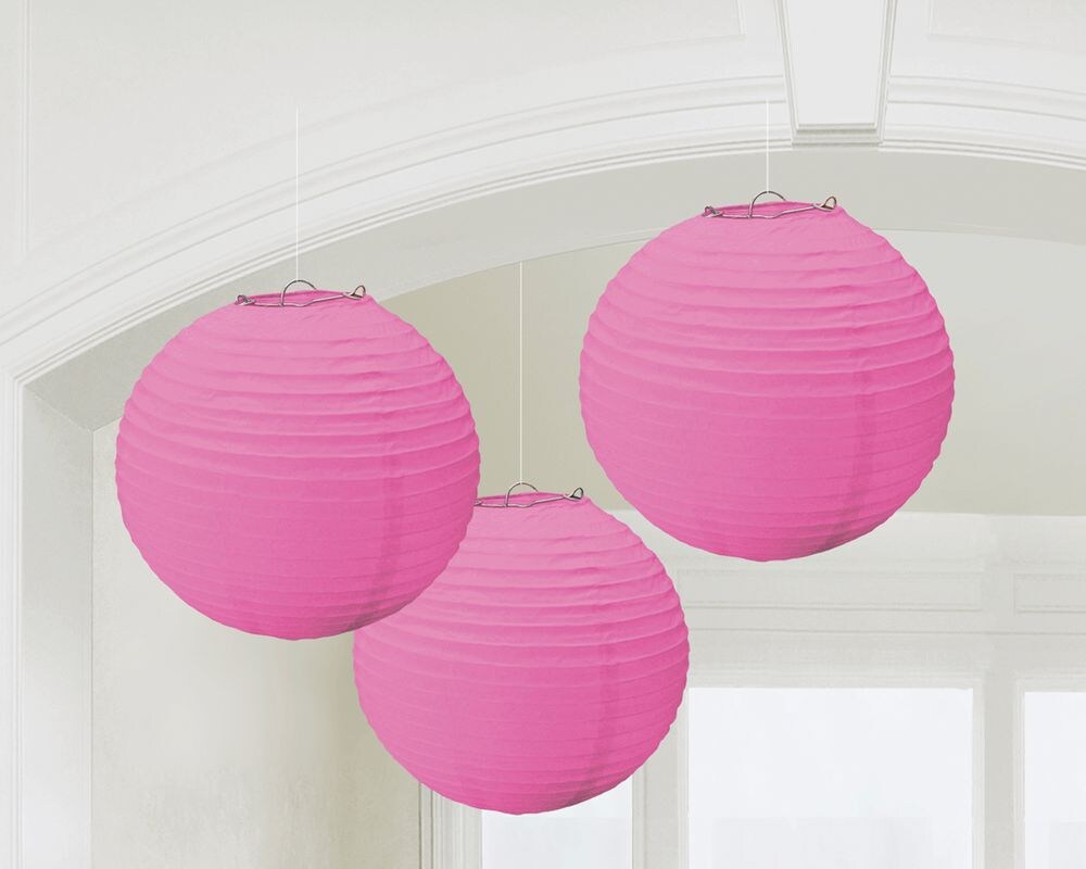 3 Lampions pink