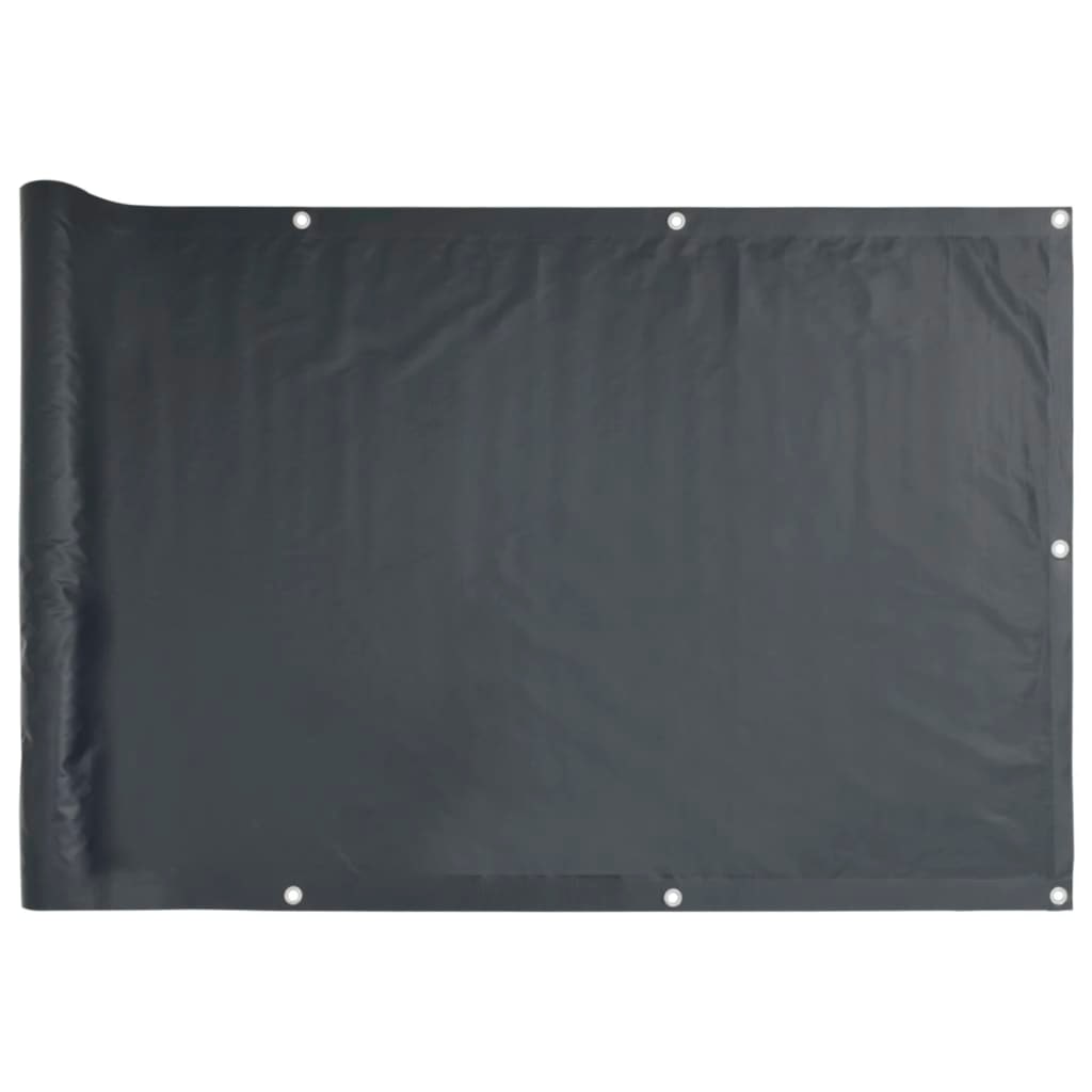 Écran de balcon en tissu Oxford anthracite de 90x400 cm Modèle Ombre Premium