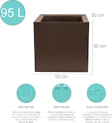 thumbnail of WellHome - Pflanztopf aus Polyethylen in Bronze 50x50x50cm