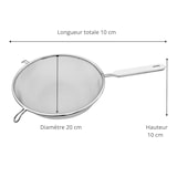 thumbnail of Fackelmann Basic roestvrijstalen zeef/vergiet met handvat, diameter 20 cm