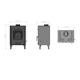 thumbnail of Kamin Ofen Kaminofen Anthrazit 130mm Rauchrohr 7,8KW Olympus BimSchV 2 EEK A