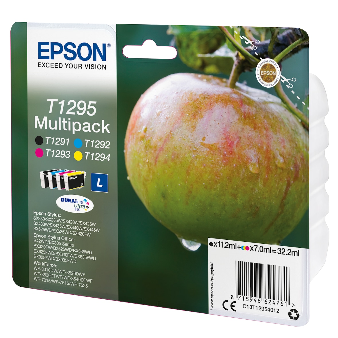 Epson T1295 Pack de 4 cartouches d'encre ORIGINALE - C13T12954012