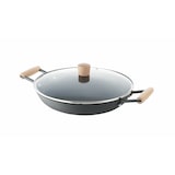 thumbnail of Rohe Germany Servierpfanne John, 30 cm , Eisenpfanne, mit Holzgriff, mit Glasdeckel