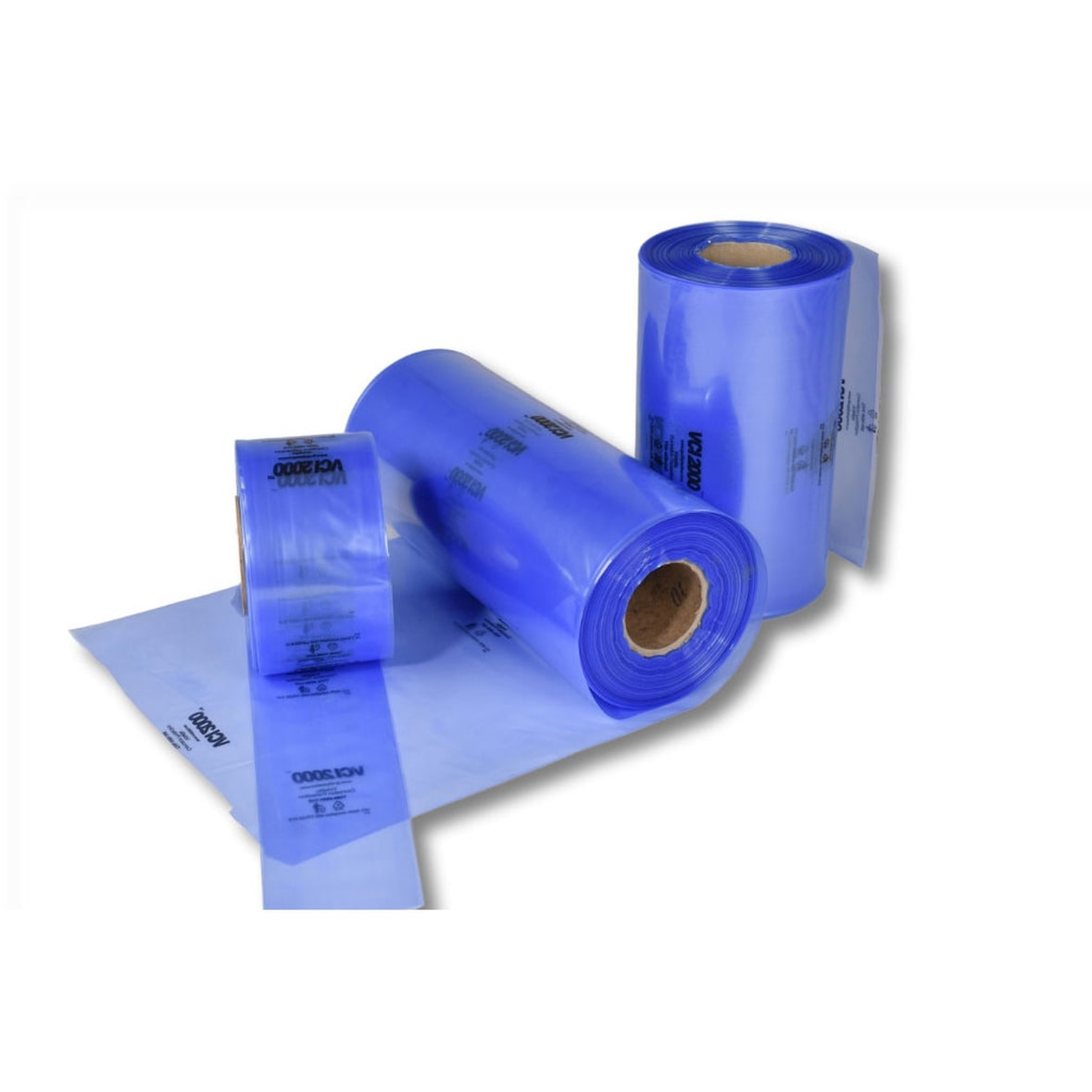VCI-Schlauchfolie blau-transparent 500 x 0,10 mm 100my / 100 m