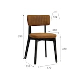thumbnail of METRO PROFESSIONAL Chaise de restaurant rembourrée Alisora, lot de 2, bois de hêtre/simili cuir, brun cognac/wenge