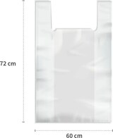 thumbnail of Müllbeutel mit Griff HDPE auf Rolle 50 L 60x72 cm 15 my 600 Stück Transparent Müll Beutel Müllsäcke