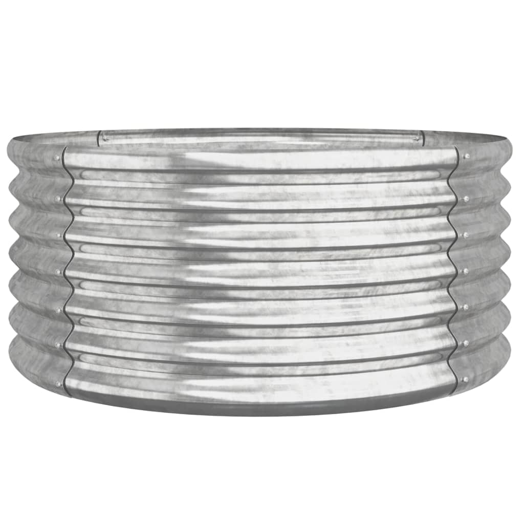 vidaXL Pflanzkübel Verzinkter Stahl 80x80x36 cm Silber