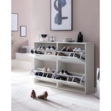 thumbnail of WOHNLING Schuhschrank WL5.829 Holz 120x81x24 cm Schuhregal Modern Schuhkipper