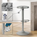 thumbnail of Tabouret de bar Williston Argent