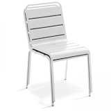 thumbnail of Ensemble table de terrasse et 8 chaises en métal blanc - Oviala
