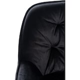 thumbnail of Décoshop26 - Tabouret de bar chaise haute x1 assise effet capitonnée en velours noir et métal noir 10_0004891