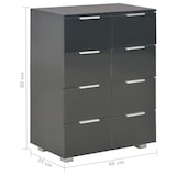 thumbnail of vidaXL Sideboard Hochglanz-Schwarz 60x35x80 cm Holzwerkstoff