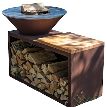 braciere tradizionale corten 83 a vasca singola