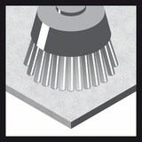 thumbnail of Topfbürste, Stahl, gewellter Draht, 75 mm, 0,3 mm, 12500 U/ min, M 14