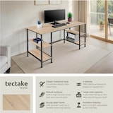 thumbnail of tectake Escritorio para ordenador Stoke 137x55x75cm  Madera Industrial Clara, Roble Sonoma