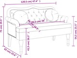 thumbnail of vidaXL Sitzbank mit Kissen Dunkelgrau 120,5x65x75 cm Samt