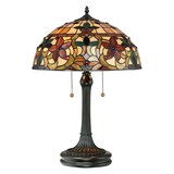 thumbnail of Lampada Da Scrivania Tiffany Kami Metallo Bronzo Vintage 2 Luci E27