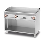 thumbnail of Fry top gas liscio cromato MOCA Approved tre zone di cottura. Struttura in acciaio Inox. Misure 120x70,5 h 90 cm. Modello FTL-712GS3