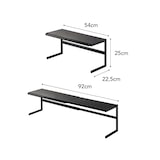 thumbnail of Yamazaki Küchenregal Standregal Arbeitsplatte schwarz Metall ausziehbar 54-92x25x22cm "TOWER"