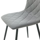 thumbnail of METRO PROFESSIONAL Silla de restaurante tapizada Jara, juego de 2, acero/piel sintética, gris/negro