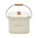 thumbnail of Seau compost ovale beige 3L -  300.00 cl Crème / Ivoire Ovale Métal Guillouard 20.00x10.00 cm