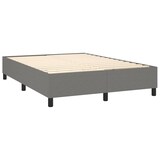 thumbnail of vidaXL Boxspringbett mit Matratze & LED Dunkelgrau 140x200 cm Stoff