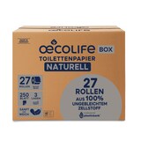thumbnail of Toilettenpapier oecolife Ungebleicht 1602702 3-lagig 250 Blatt 27 Rollen