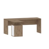 thumbnail of Scrivania Moderna Da Ufficio 160/180x60x75cm Bianco Laccato Lucido - NOVA