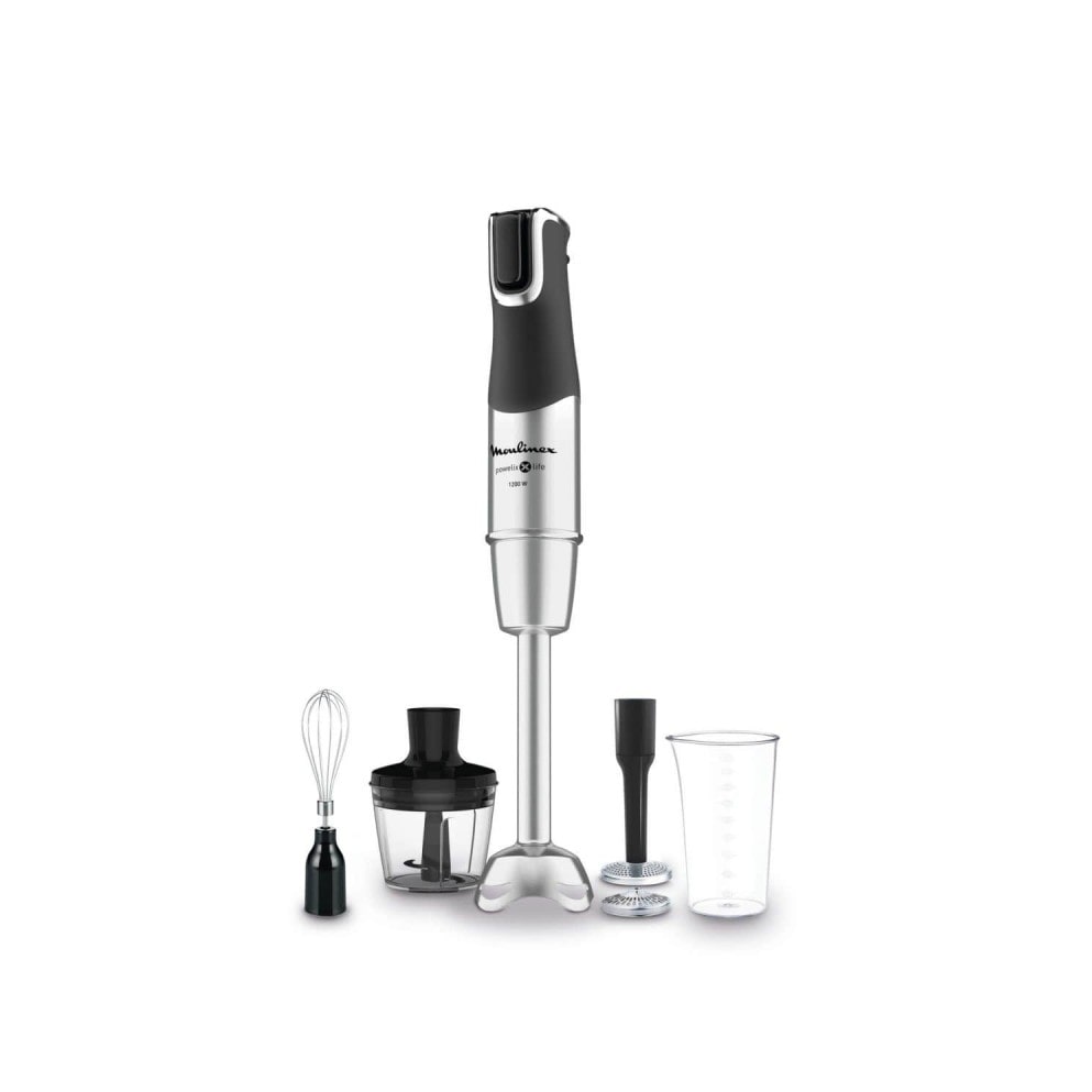 Moulinex Varinha c/ pé em inox 1200W 10 c/ picadora 500ml e pé puré