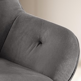 thumbnail of 2er Set Esszimmerstühle Cassis Samtbezug dunkelgrau/Samt