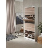 thumbnail of Schuhschrank mit 4 Fächern zum Klappen Schuhkommode 150 cm Schuhregal für 24 Paar Schuhe Kommode Schuhkipper