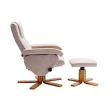 thumbnail of SVITA Charles Relaxsessel Hocker Sessel Beige Fernsehsessel Drehsessel Polyester Beige