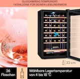 thumbnail of Klarstein Vinamour 32 Uno Weinkühlschrank 1 Zone 95 L / 36 Flaschen 4-18°C Touch Edelstahl