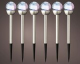 thumbnail of 6 LED Solar Außenleuchten 24cm Edelstahl Farbwechsel Gartenlicht Gartenleuchte Gartenlampe Solarlampe Gartenbeleuchtung Wegeleuchte Außen Garten