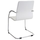 thumbnail of Conjunto de 2 cadeiras de conferência Samara, cadeira de visitante cantilever ~ branco