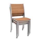 thumbnail of METRO PROFESSIONAL Cadeira empilhável Lynx, alumínio/madeira de eucalipto, prateada