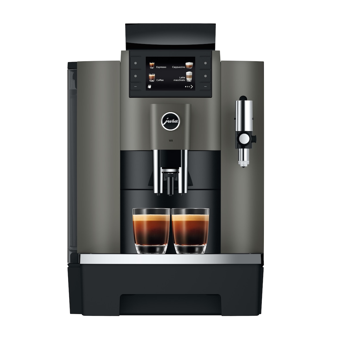 JURA - W8 Dark Inox (EA) - Cafetera automática profesional hasta 50 preparaciones al día con Coffee Eye