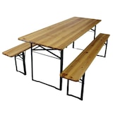 thumbnail of BS COM Set Birreria Tavolo con Panche cm 220x80 Legno 220x80x75 cm Marrone