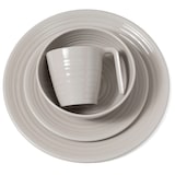 thumbnail of Melamin Geschirr-Set 4 Personen Coffee Design 16 Teilig + Milano Gläser Champagner-Gläser Flûtes Tafelgeschirr Picknick BBQ Kochgeschirr